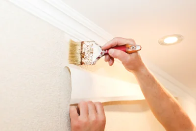 Pose de papier peint à Saint-Martin-le-Beau — revêtements muraux et toiles de verre
